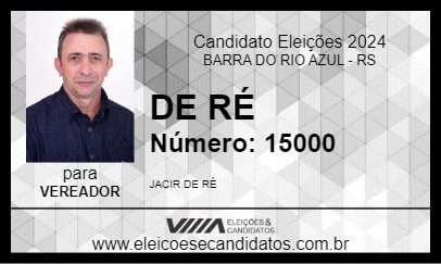 Candidato DE RÉ 2024 - BARRA DO RIO AZUL - Eleições