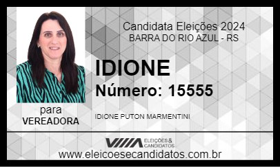 Candidato IDIONE 2024 - BARRA DO RIO AZUL - Eleições