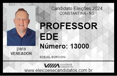 Candidato PROFESSOR EDE 2024 - CONSTANTINA - Eleições