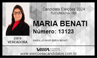 Candidato MARIA BENATI 2024 - TUCUNDUVA - Eleições