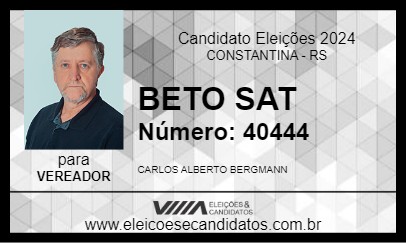 Candidato BETO SAT 2024 - CONSTANTINA - Eleições