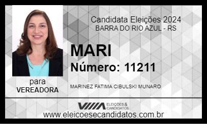 Candidato MARI 2024 - BARRA DO RIO AZUL - Eleições