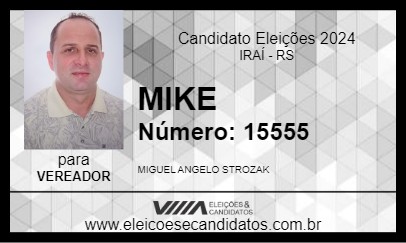 Candidato MIKE 2024 - IRAÍ - Eleições