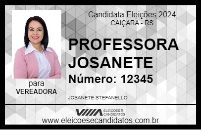 Candidato PROFESSORA JOSANETE 2024 - CAIÇARA - Eleições