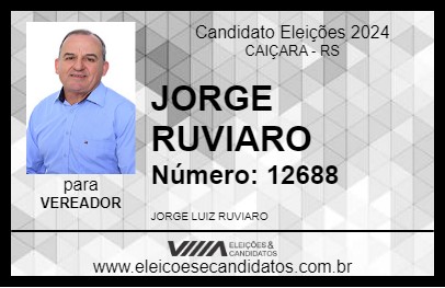 Candidato JORGE RUVIARO 2024 - CAIÇARA - Eleições