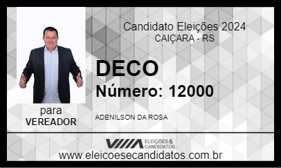 Candidato DECO 2024 - CAIÇARA - Eleições