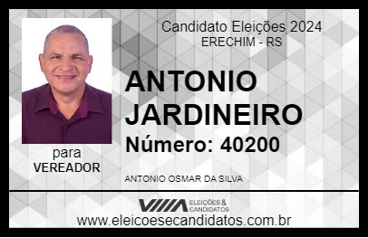 Candidato ANTONIO JARDINEIRO 2024 - ERECHIM - Eleições