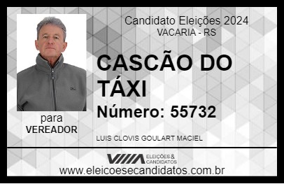 Candidato CASCÃO DO TÁXI 2024 - VACARIA - Eleições