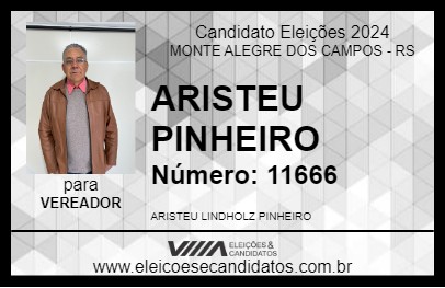 Candidato ARISTEU PINHEIRO 2024 - MONTE ALEGRE DOS CAMPOS - Eleições