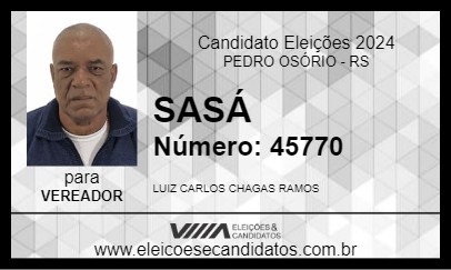 Candidato SASÁ 2024 - PEDRO OSÓRIO - Eleições