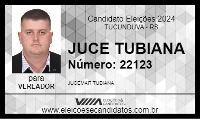 Candidato JUCE TUBIANA 2024 - TUCUNDUVA - Eleições