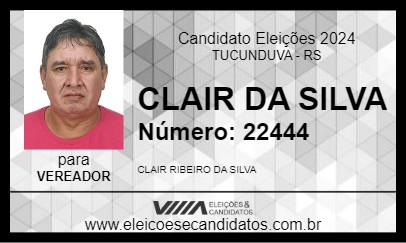 Candidato CLAIR DA SILVA 2024 - TUCUNDUVA - Eleições