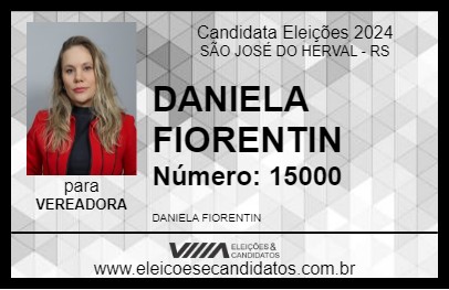 Candidato DANIELA FIORENTIN 2024 - SÃO JOSÉ DO HERVAL - Eleições