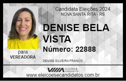 Candidato DENISE BELA VISTA 2024 - NOVA SANTA RITA - Eleições