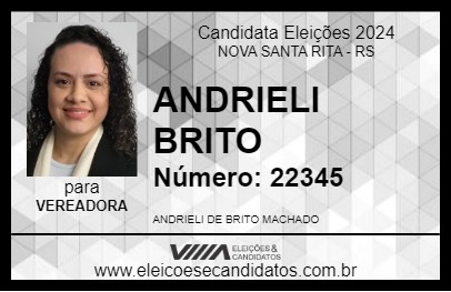 Candidato ANDRIELI BRITO 2024 - NOVA SANTA RITA - Eleições