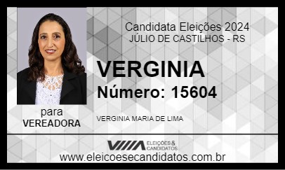 Candidato VERGINIA 2024 - JÚLIO DE CASTILHOS - Eleições