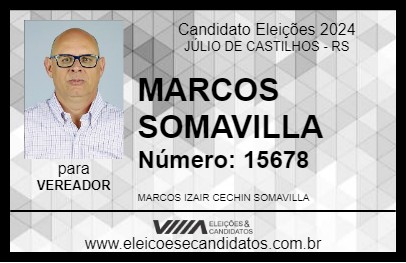 Candidato MARCOS SOMAVILLA 2024 - JÚLIO DE CASTILHOS - Eleições