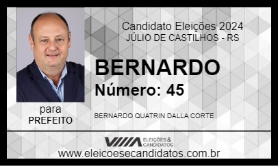 Candidato BERNARDO 2024 - JÚLIO DE CASTILHOS - Eleições