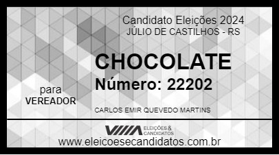 Candidato CHOCOLATE 2024 - JÚLIO DE CASTILHOS - Eleições