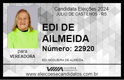 Candidato EDI DE AILMEIDA 2024 - JÚLIO DE CASTILHOS - Eleições