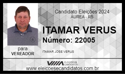 Candidato ITAMAR VERUS 2024 - ÁUREA - Eleições