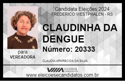 Candidato CLAUDINHA 2024 - FREDERICO WESTPHALEN - Eleições