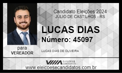 Candidato LUCAS DIAS 2024 - JÚLIO DE CASTILHOS - Eleições