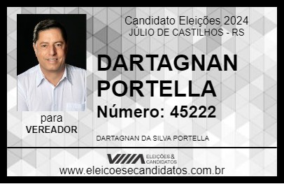 Candidato DARTAGNAN PORTELLA 2024 - JÚLIO DE CASTILHOS - Eleições