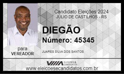 Candidato DIEGÃO 2024 - JÚLIO DE CASTILHOS - Eleições