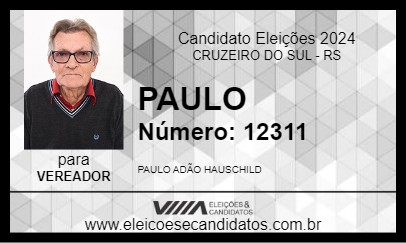 Candidato PAULO 2024 - CRUZEIRO DO SUL - Eleições