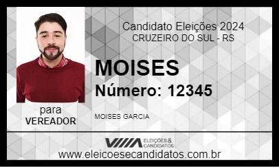 Candidato MOISES 2024 - CRUZEIRO DO SUL - Eleições