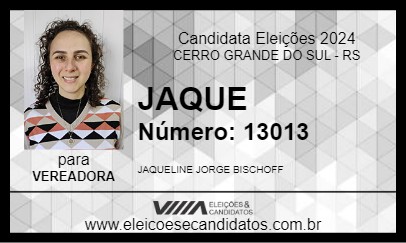 Candidato JAQUE 2024 - CERRO GRANDE DO SUL - Eleições