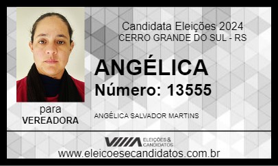 Candidato ANGÉLICA 2024 - CERRO GRANDE DO SUL - Eleições