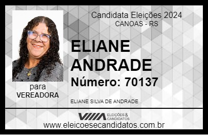 Candidato ELIANE ANDRADE 2024 - CANOAS - Eleições