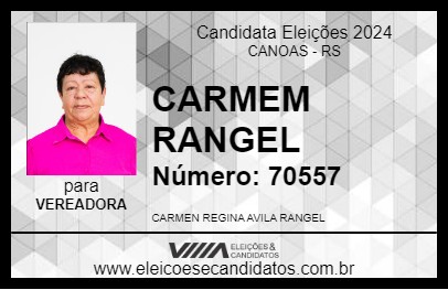 Candidato CARMEM RANGEL 2024 - CANOAS - Eleições