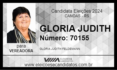 Candidato GLORIA JUDITH 2024 - CANOAS - Eleições