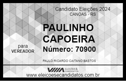 Candidato PAULINHO CAPOEIRA 2024 - CANOAS - Eleições