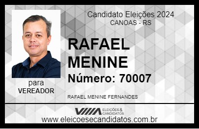 Candidato RAFAEL MENINE 2024 - CANOAS - Eleições