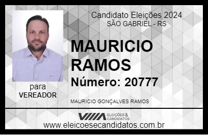 Candidato MAURICIO RAMOS 2024 - SÃO GABRIEL - Eleições