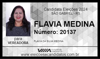 Candidato FLAVIA MEDINA 2024 - SÃO GABRIEL - Eleições