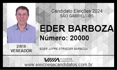 Candidato EDER BARBOZA 2024 - SÃO GABRIEL - Eleições