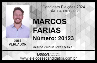 Candidato MARCOS FARIAS 2024 - SÃO GABRIEL - Eleições