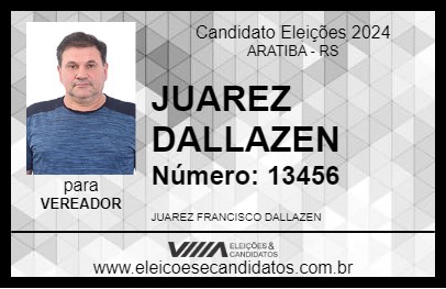 Candidato JUAREZ DALLAZEN 2024 - ARATIBA - Eleições