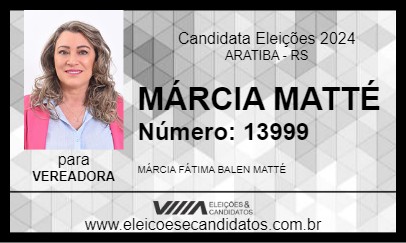 Candidato MÁRCIA MATTÉ 2024 - ARATIBA - Eleições