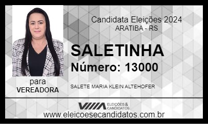 Candidato SALETINHA 2024 - ARATIBA - Eleições