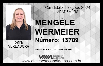 Candidato MENGÉLE WERMEIER 2024 - ARATIBA - Eleições