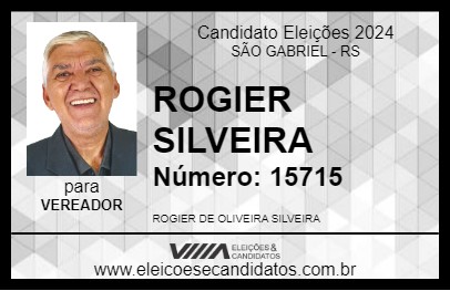 Candidato ROGIER SILVEIRA 2024 - SÃO GABRIEL - Eleições