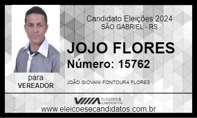 Candidato JOJO FLORES 2024 - SÃO GABRIEL - Eleições