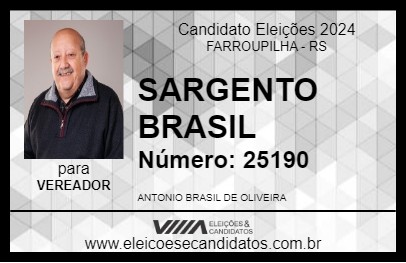 Candidato SARGENTO BRASIL 2024 - FARROUPILHA - Eleições