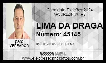 Candidato LIMA DA DRAGA 2024 - ARVOREZINHA - Eleições